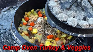 Camp Oven Roasted Turkey & Veggies