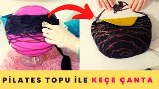 WET FELT BAG | How to Make a Wet Felt Bag with a Pilates Ball?