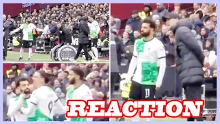 Mo Salah's reaction to row with Liverpool boss Jurgen Klopp after final whistle speaks volumes