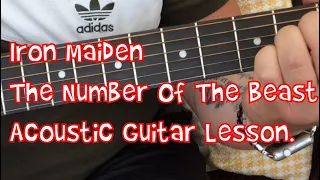 Iron Maiden-The Number Of The Beast-Acoustic Guitar Lesson.