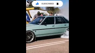 1500hp Toyota Cressida doing a burnout