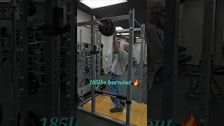 185lbs Military Press 🇺🇲🪖🇺🇲 burnout 🔥, Crazy old man #workout