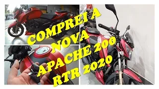 COMPREI UMA APACHE 200 RTR DA TVS MOD 2020 0 KM