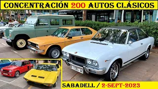 Concentración 200 autos clásicos en Sabadell. Cars and coffee. Voitures anciennes.