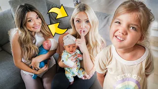 SWAPPING BABIES WITH SAVANNAH TO SEE IF THE TWINS NOTICE!