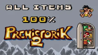 [HD 60fps] Prehistorik 2 (DOS) (Expert) - 100% Walkthrough - Collect All Items