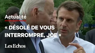 Quand Emmanuel Macron interpelle Joe Biden au G7 pour lui parler pétrole