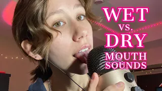 ASMR | wet vs. dry mouth sounds at 100% sensitivity!!