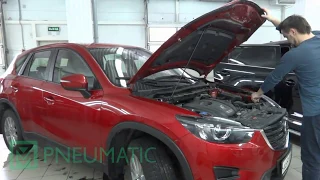 Установка амортизаторов (упоров) капота для Mazda CX5 (арт. KU-MZ-CX05-01) от upory.ru