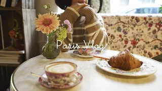 Croissant, coffee and flowers. Everything French people love! ｜Paris life vlog