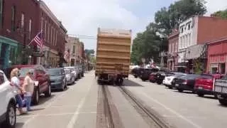 Streetrunning, Down Main Street LaGrange Ky during festival on CSX Short Line