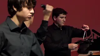 Mayhem by Daniel Montoya Jr., performed by The Woodlands HS percussion ensemble