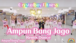 🔥AMPUN BANG JAGO | TikTok Dance Fitness | Crystalboy Fitness 抖音神曲 洗脑歌 舞蹈完整版 | Zumba | Senamrobik