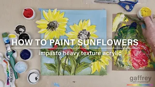 Sunflower Painting | Free Easy Acrylic Painting Tutorial | Texture Painting