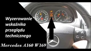 Wyzerowanie przeglądu technicznego w Mercedes w169 | reset of oil service indicator mercedes a class