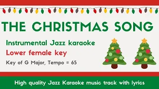 The Christmas song - Swing Jazz Karaoke - instrumental BGM - Lower female key