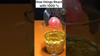 How Things React with Glowing 1000°C Metal Ball #experiment #reactionvideo #react #viralshorts #asmr