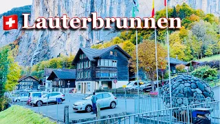 Lauterbrunnen , A beautiful Swiss village | Autumn in Switzerland 4K