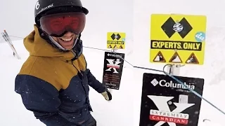 How To Survive a Double Black Diamond - Big Mountain Snowboarding