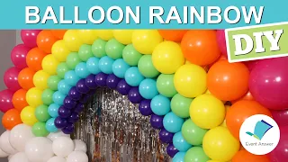 DIY Balloon Rainbow Backdrop