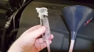 2011 Honda Odyssey Transmission Oil Change - filling through dip stick hole