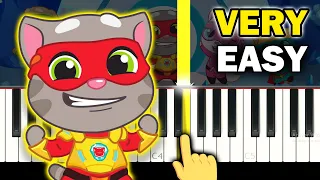 TALKING TOM HEROES - Theme song - VERY EASY Piano tutorial