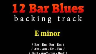 Slow blues backing track in E minor for guitar solo (12 bar blues)