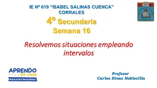 Aprendo en Casa Semana 16 Matemática 4º secundaria