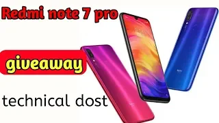 Redmi note 7 pro giveaway from technical dost