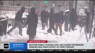 Boston declares snow emergency; schools closed Tuesday ahead of nor'easter