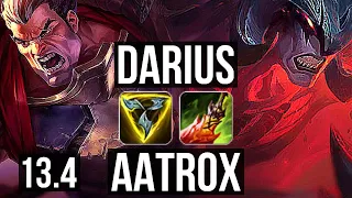 DARIUS vs AATROX (TOP) | 12/0/6, 2.4M mastery, 1200+ games, Legendary | KR Diamond | 13.4