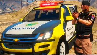 PINOTE MAIS LOUCO DO CANAL,BROTOU VIATURA -PMPR ROTAM🔰 GTA V POLICIA