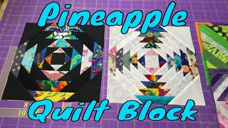 Pineapple Quilt Block - NO Special Rulers or Paper Piecing