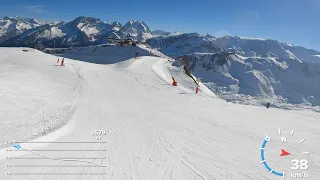 Courchevel top to bottom in Feb 2023 from Saulire (2700m) to Courchevel Village (1550m)