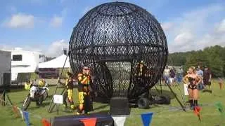 Globe of Death show at Barber Vintage Motorsports Festival 2014