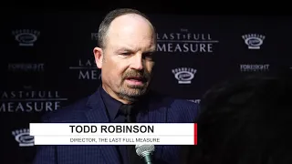 Director Todd Robinson on the red carpet for The Last Full Measure