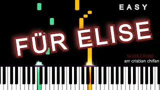 HOW TO PLAY Für Elise for Beginners Slow Easy Piano Tutorial Synthesia Cristian Chifan