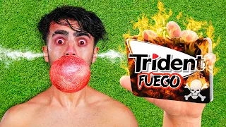 PROBANDO EL CHICLE MAS PICANTE DEL MUNDO! 🔥