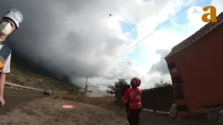 Vuelo del dron en el volcán de La Palma (GES)