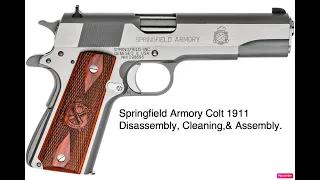 Springfield Armory Colt 1911 Disassembly, Cleaning,& Assembly.