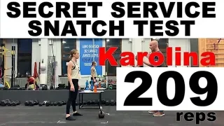 Karolina SSST (Secret Service Snatch Test) 10min 209 reps | BW 46kg