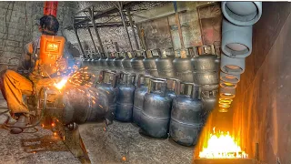 Amazing Process of High Quality Gas cylinder. Method Manufacturing Gas Cylinder in factory