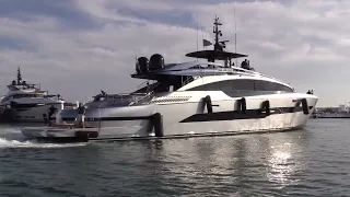 Explore Luxury Yacht Passing By 2024 Pershing GTX | Super Yacht | BoatTube