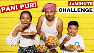 1 Minute Panipuri Eating Challenge | Didi vs Bhai | Panipuri Challenge