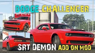 Dodge Challenger SRT Demon [Add-On] | Gta V Add on mod | Gamebank