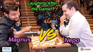 Why did Magnus and Nepo laugh after the game?