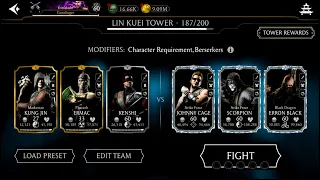 Lin Kuei Tower Battle 187 | Mortal Kombat Mobile
