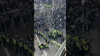 Tottenham Spurs hooligans fans fight fighting police vs Arsenal Tottenham Hotspur Stadium half time