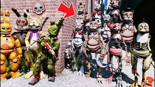 Every Springtrap! Springtrap Army VS Drawkill Animatronics! (GTA 5 Mods FNAF)