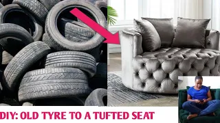 Recycling Car Tire Idea // Transforming a tyre to this amazing sofa.